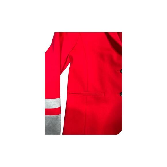 GAP Women's Career Academy Jacket Colorblock Sleeves Size 12 Red Gray - Picture 6 of 9
